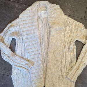 Abercrombie & Fitch Cream Knit Cardigan